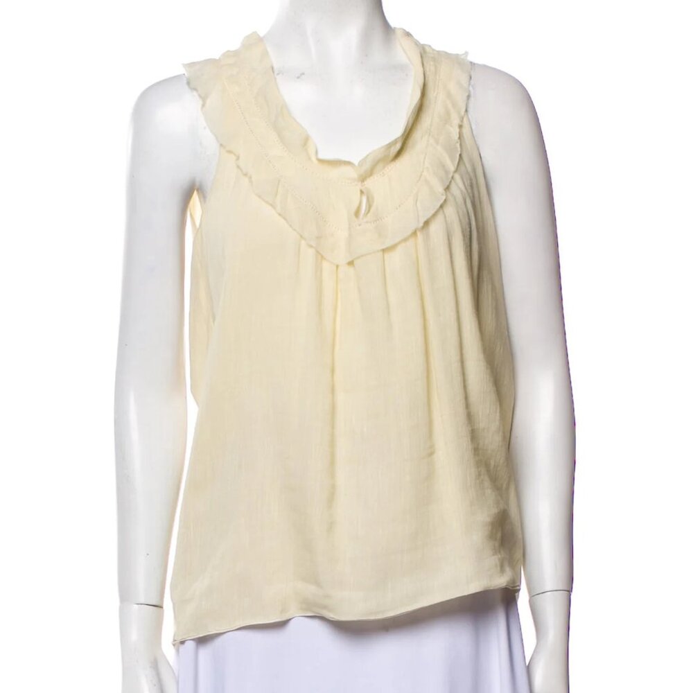 Rochas Silk Scoop Neck Blouse